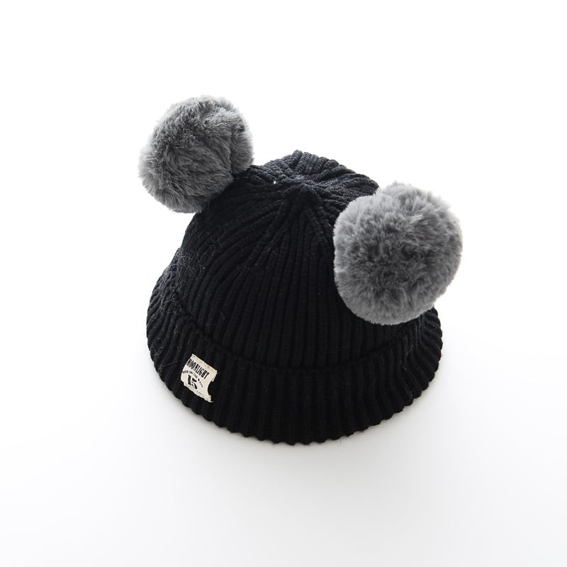 Bonnet hiver bébé avec pompom