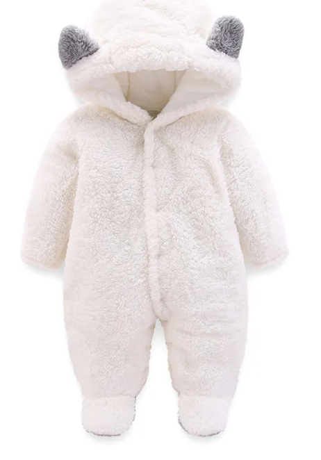 Combinaison d'hiver pour bébé, barboteuse bébé chaude et épaisse pour nouveau-né