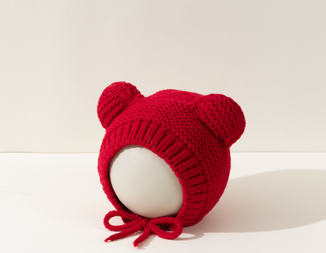 Bonnet bébé en laine pour automne et hiver