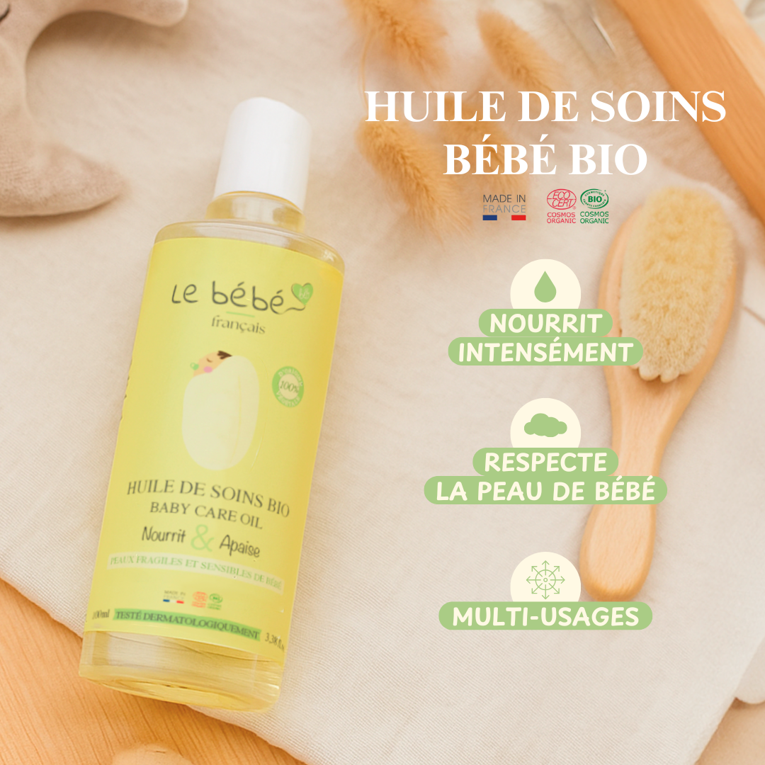 Huile de soins bébé bio 100ml