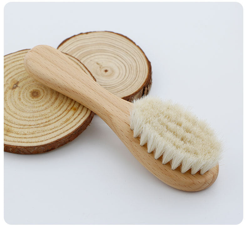 Set de Brosse en Bois et Laine bébé
