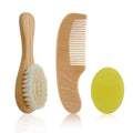 Set de Brosse en Bois et Laine bébé