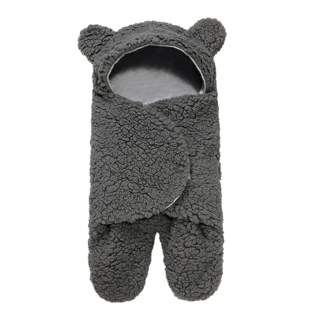 Sac de Couchage et Couverture d’Emmaillotage en Polaire Ultra-Douce pour Bébé