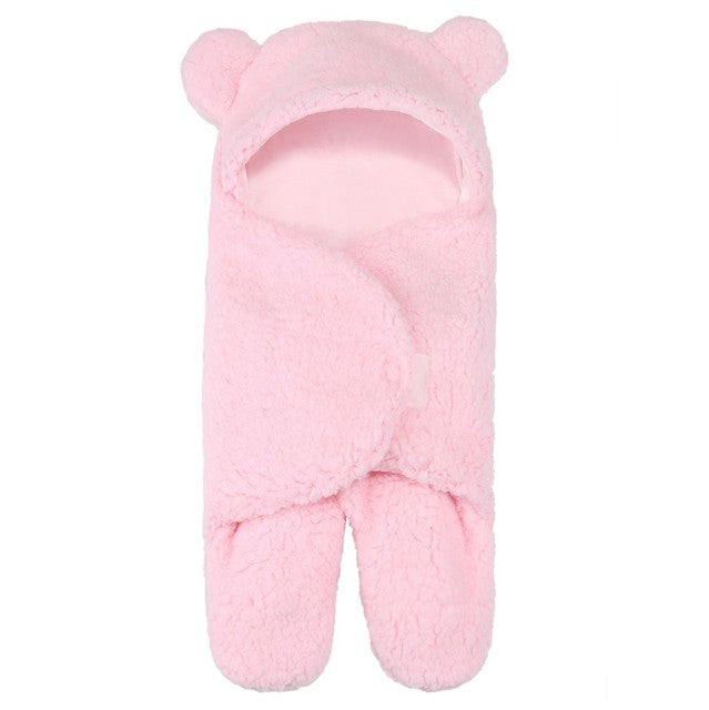 Sac de Couchage et Couverture d’Emmaillotage en Polaire Ultra-Douce pour Bébé