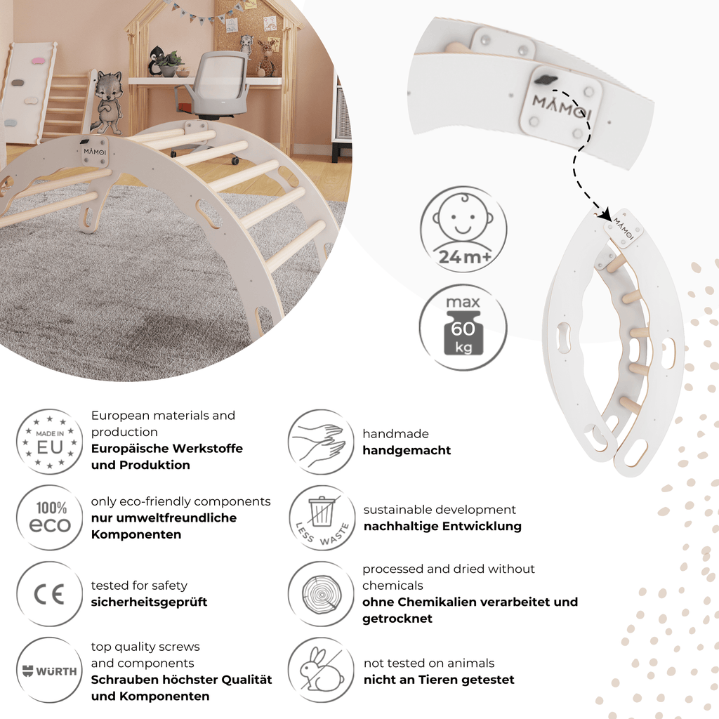 Bascule en bois MAMOI® pour enfants montessori multifonctions