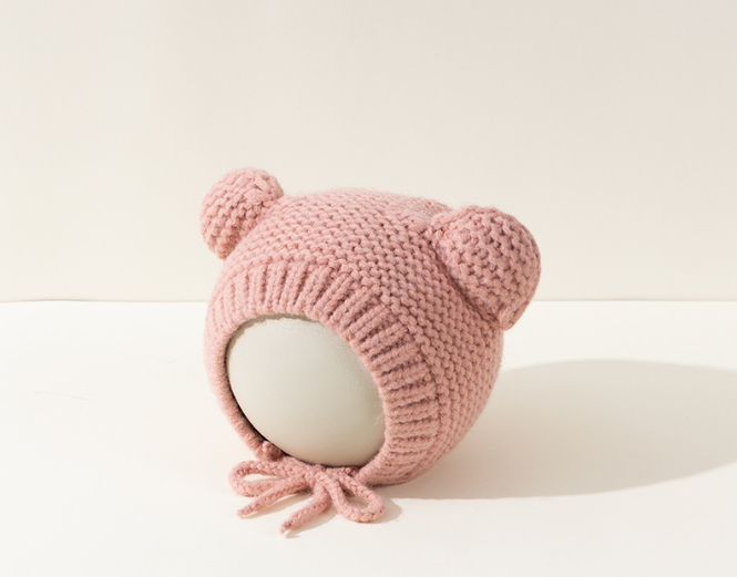 Bonnet bébé en laine pour automne et hiver