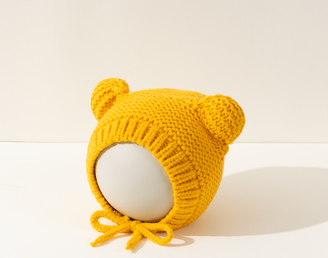 Bonnet bébé en laine pour automne et hiver