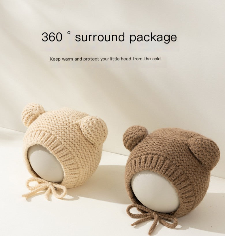 Bonnet bébé en laine pour automne et hiver