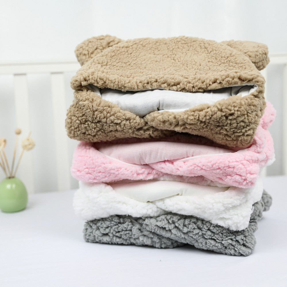 Sac de Couchage et Couverture d’Emmaillotage en Polaire Ultra-Douce pour Bébé
