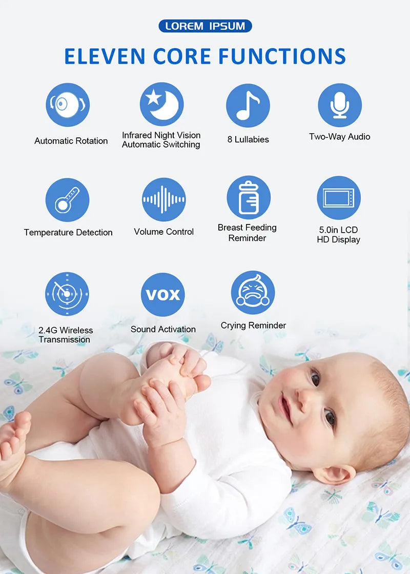 Moniteur Bébé HD Sans Fil