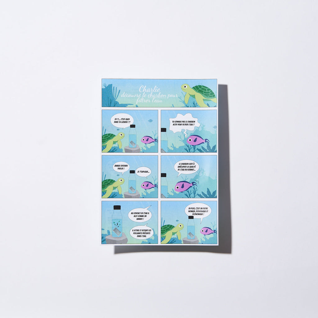 Coffret gourde enfant + filtre à gourde au charbon actif