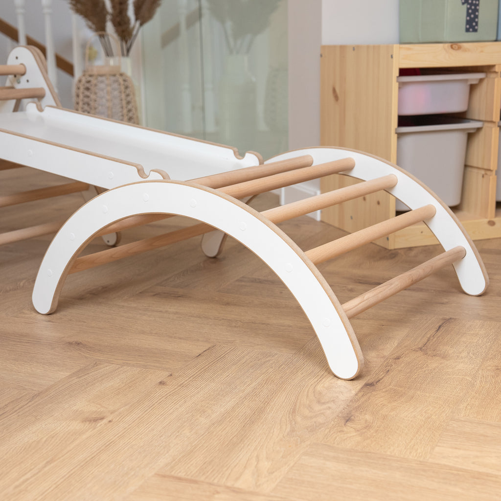 Ensemble d'escalade MAMOI® 4en1 pour enfants, bascule, coussin, triangle d'escalade et toboggan