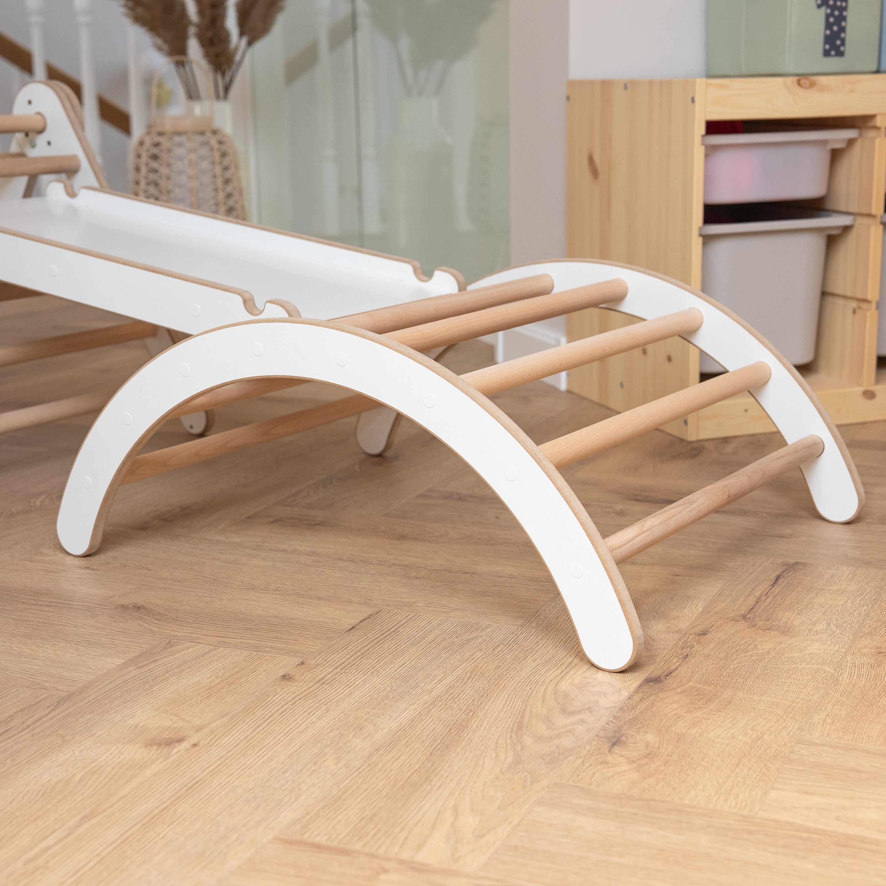 Ensemble d'escalade MAMOI® 4en1 pour enfants, bascule, coussin, triangle d'escalade et toboggan