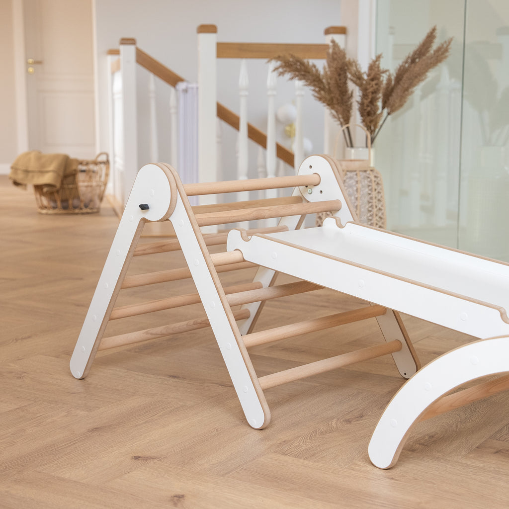 Ensemble d'escalade MAMOI® 4en1 pour enfants, bascule, coussin, triangle d'escalade et toboggan