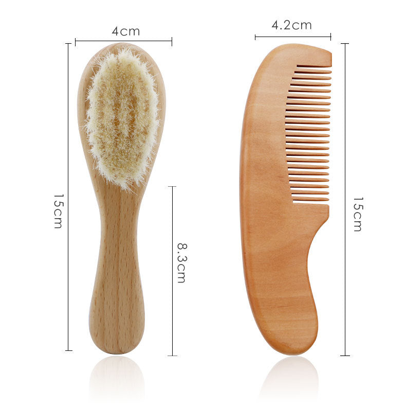 Set de Brosse en Bois et Laine bébé
