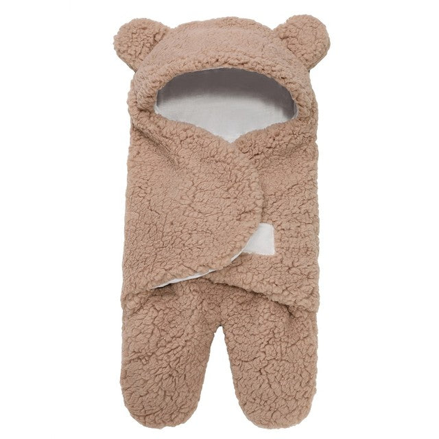 Sac de Couchage et Couverture d’Emmaillotage en Polaire Ultra-Douce pour Bébé