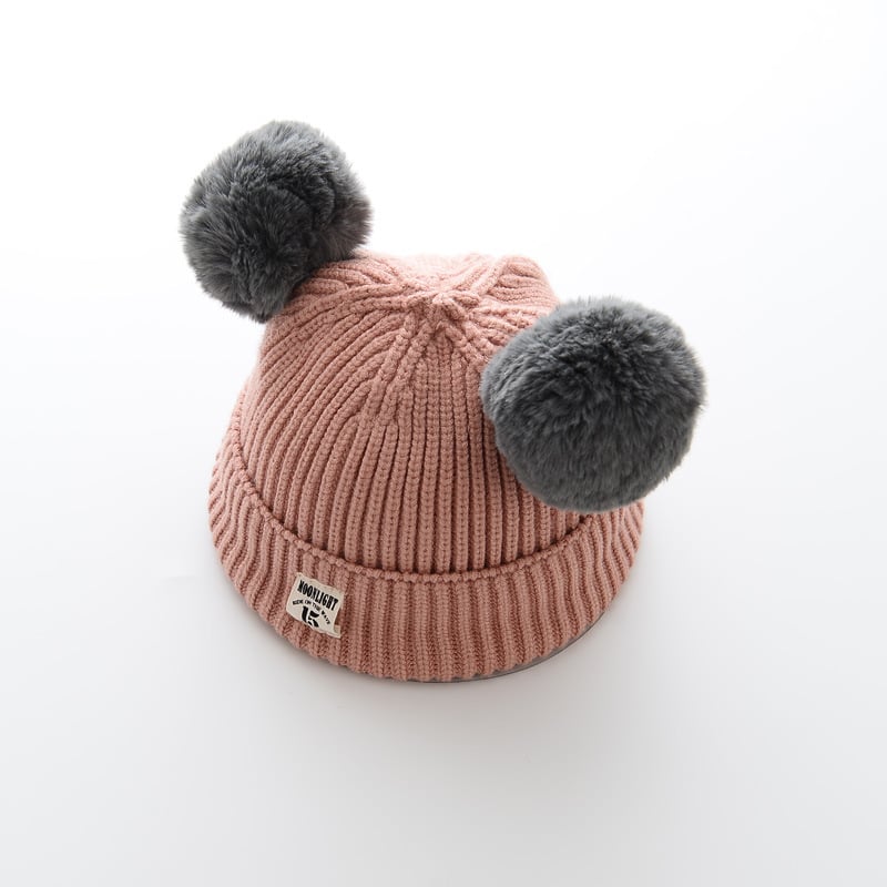 Bonnet hiver bébé avec pompom