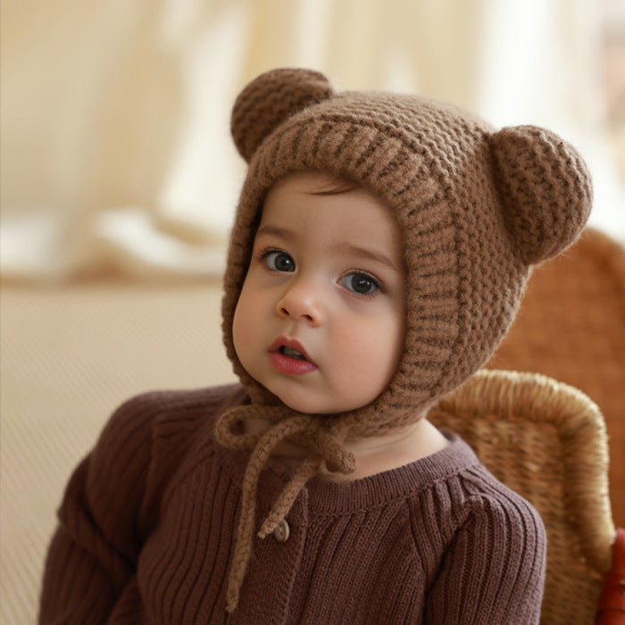 Bonnet bébé en laine pour automne et hiver