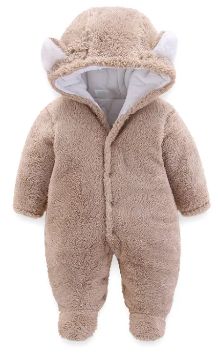 Combinaison d'hiver pour bébé, barboteuse bébé chaude et épaisse pour nouveau-né