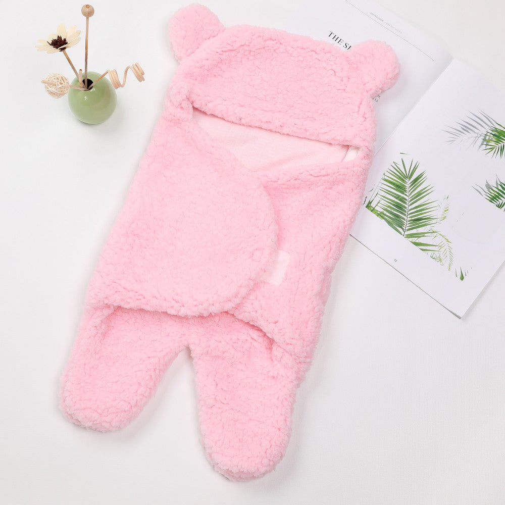 Sac de Couchage et Couverture d’Emmaillotage en Polaire Ultra-Douce pour Bébé