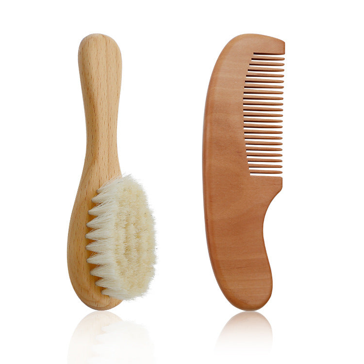 Set de Brosse en Bois et Laine bébé